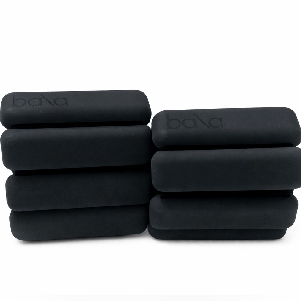 Bala Bangles 1 lb Wrist & Ankle Weights – Charcoal – Velcro Closure – Pair